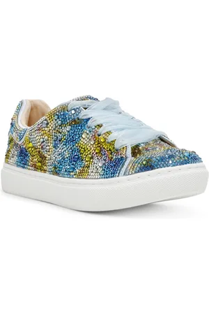 Betsey Johnson Little and Big Girls Sidny Rhinestone Sneakers