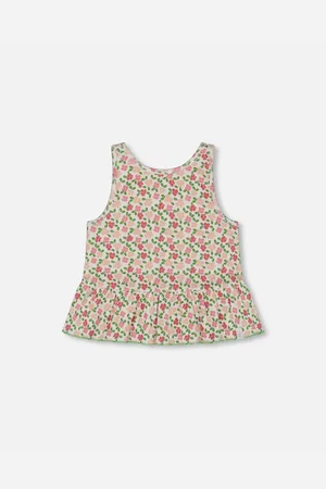 Deux par Deux Big Girls Printed Tank Top With Flounce