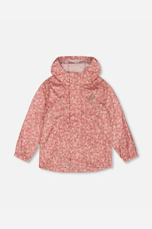 Deux par Deux Girls Printed Packable Windbreaker