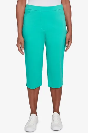 Alfred Dunner Petite Classics Flat Front Allure Clamdigger Pants