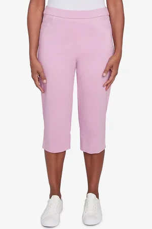 Alfred Dunner Petite Classics Flat Front Allure Clamdigger Pants
