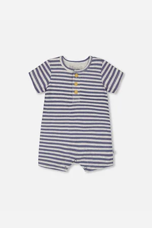 Deux par Deux Baby Boys Organic Cotton Printed One-Piece Romper