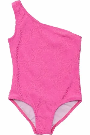 Snapper Rock Bubblegum Bloom One Shoulder Swimsuit
