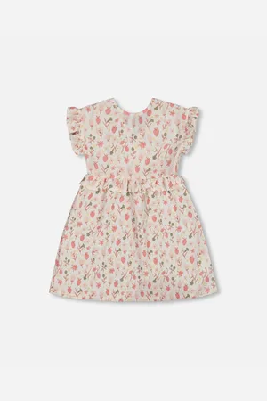 Deux par Deux Big Girls Printed Seersucker Dress With Frill