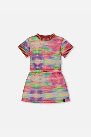 Deux par Deux Girls Short Sleeve Mesh Beach Dress