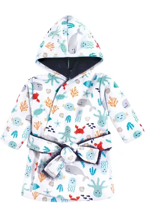 Hudson Baby Boys Hudson Mink with Faux Fur Lining Pool and Beach Robe Cover-ups,
