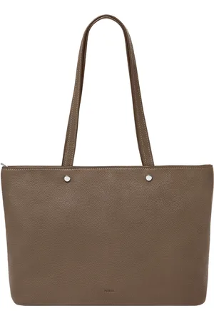Fossil Jessie Leather Top Zip Tote Bag
