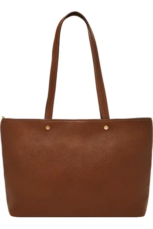Fossil Jessie Leather Top Zip Tote Bag