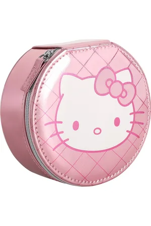 Hello Kitty Round Zip Around Jewelry Travel Storage - Light/pastel pink