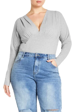 City Chic Plus Size Amelila Pleat Bodysuit