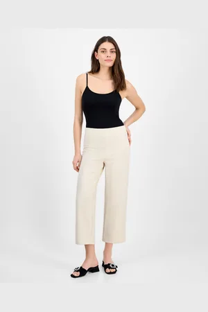 Anne Klein Petite Cropped Wide-Leg Pull-On Pants