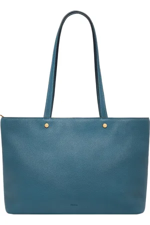 Fossil Jessie Leather Top Zip Tote Bag