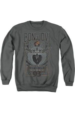 Bon Jovi Mens Keep The Faith Adult Crewneck Sweatshirt