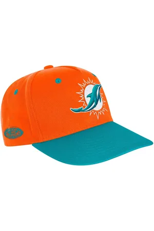 Outerstuff Big Boys and Girls Orange/Aqua Miami Dolphins Pro-Sport Precurved Structured Adjustable Hat - Orange, Aqua