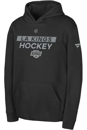 Outerstuff Big Boys and Girls Los Angeles Kings Authentic Pro Wordmark Fleece Pullover Hoodie