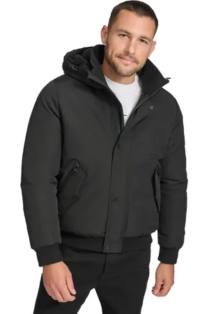 Calvin Klein Arctic Faille Parka Bomber with Sherpa lined Hood