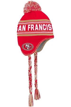 Outerstuff Preschool San Francisco 49ers Jacquard Tassel Knit Hat with Pom
