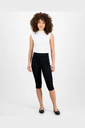 Bar Iii Petite Side-Studded Ponte Capri Pants, Exclusively at Macy