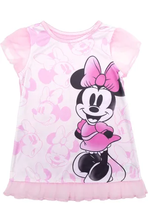 Minnie Toddler Girls Short Sleeve Dorm, 1-Piece Pajama Set