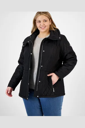 Michael Kors Michael Plus Size Quilted Hooded Anorak Coat