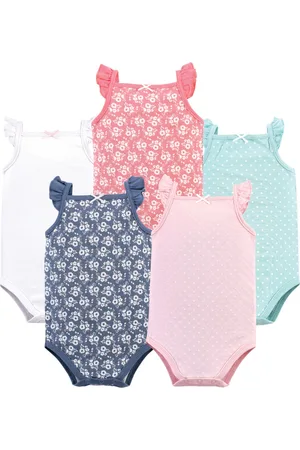 Hudson Baby Boys Hudson Cotton Sleeveless Bodysuits 5pk, Sailor Dog, 12-18 Months