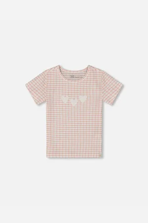 Deux par Deux Big Girls Crinkle Top With Applique
