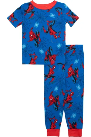 SPIDERMAN Toddler Boys Short Sleeve T-Shirt and Pant, 2-Piece Pajama Set