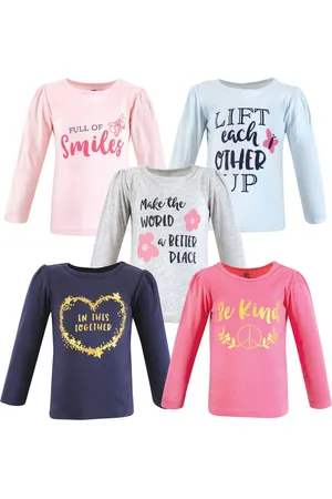 Hudson Baby Girls Hudson Long Sleeve T-Shirts, Cinnamon Pink Prints