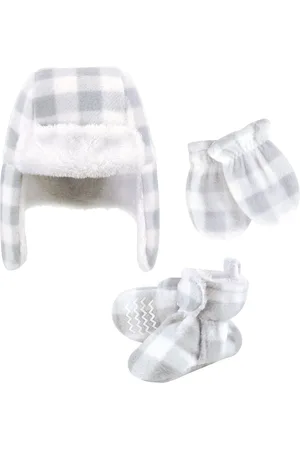 Hudson Baby Boys Hudson Unisex Trapper Hat, Mitten and Bootie Set