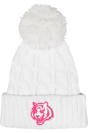 Outerstuff Big Girls Cincinnati Bengals Cable Cuffed with Pom Knit Hat