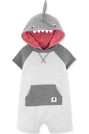 Carters Baby Boys Shark Hooded Short-Sleeve Romper