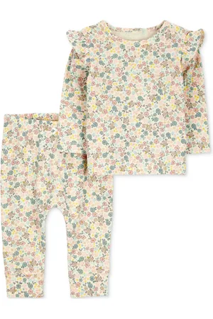 Carters Baby Girls Cotton Floral Top & Pants, 2 Piece Set