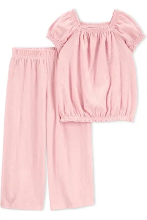 Carters Baby Girls Top & Pull-On Pants, 2 Piece Set