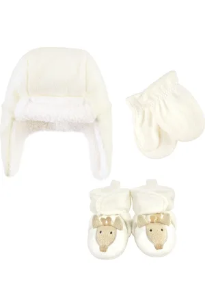Hudson Baby Boys Hudson Unisex Trapper Hat, Mitten and Bootie Set