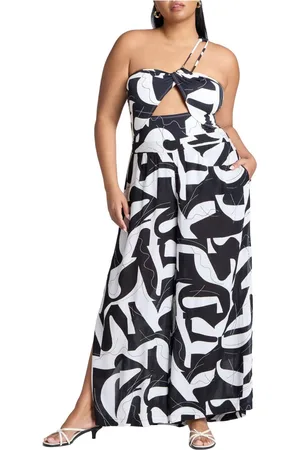 Eloquii Plus Size Printed Cover-Up Bottom With Slits
