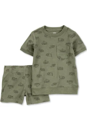 Carters Baby Boys Construction T-Shirt & Shorts, 2 Piece Set