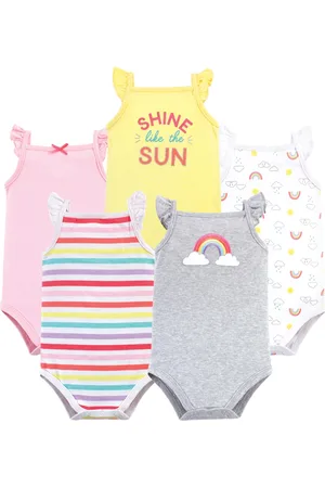 Hudson Baby Boys Hudson Cotton Sleeveless Bodysuits 5pk, Sailor Dog, 12-18 Months