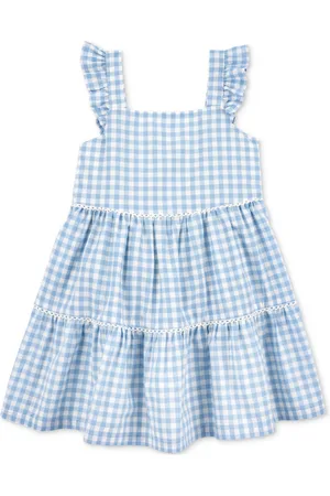 Carters Toddler Girls Cotton Gingham Flutter-Sleeve Dress