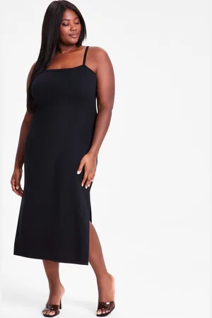 Bar Iii Trendy Plus Size Spaghetti-Strap Knit Midi Dress, Exclusively at Macy