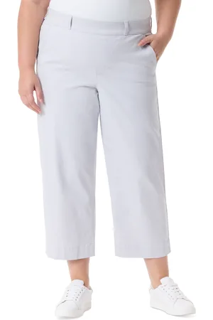 Gloria Vanderbilt Plus Size Shape Effect Wide-Leg Cropped Pants