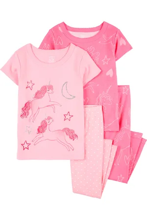 Carters Toddler Unicorn Cotton Pajamas, 4-Piece Set