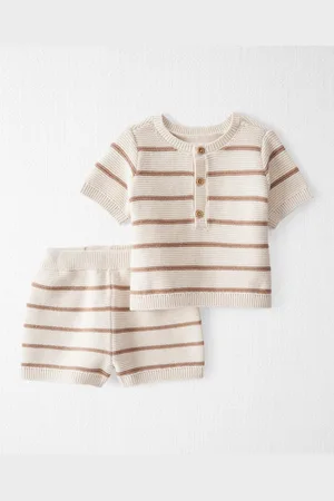 Carters Little Planet by Baby Boys 2-Pc. Organic Cotton Sweater Knit Topt & Shorts Set