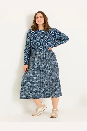 Fat Face Plus Size Fia Batik Midi Dress