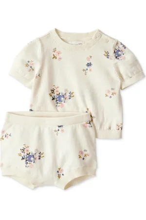 Carters Little Planet by Baby Girls 2-Pc. Organic Cotton Top & Shorts Sweater Set