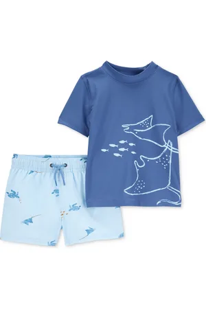 Carters Toddler Boys Stingray Rashguard & Swim Trunk Set