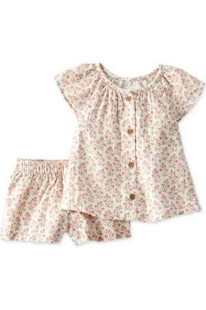 Carters Little Planet by Baby Girls 2-Pc. Organic Cotton Gauze Top & Shorts Set