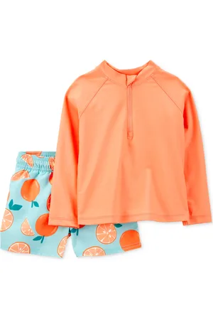Carters Toddler Boys Rash Guard & Orange Slice-Print Swim Trunks, 2 Piece Set