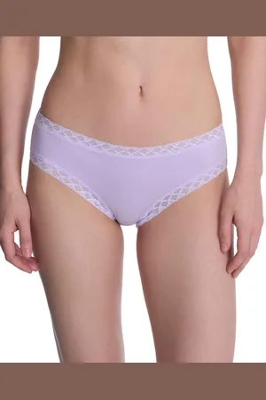 Natori Bliss Lace-Trim Cotton Brief Underwear 156058