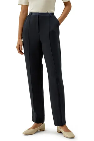Lilysilk Sophisticated Slim-Fit Adjustable Silk Ankle Pants for Women