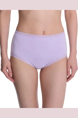 Natori Bliss Lace-Trim High Rise Cotton Brief 755058